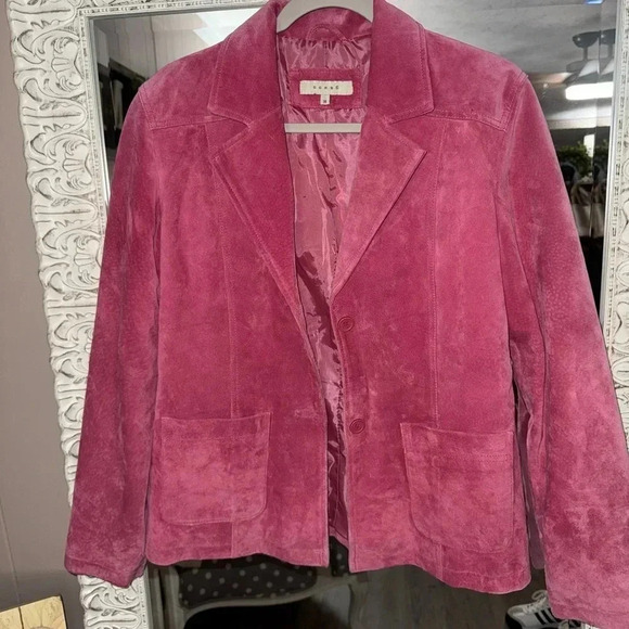 Sorbe • Pink Suede Jacket - Picture 1 of 12